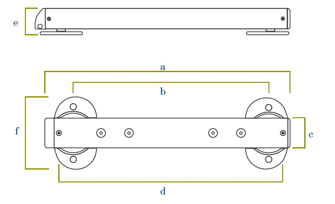 BT ProGuard 24in load bar drawing with measurements