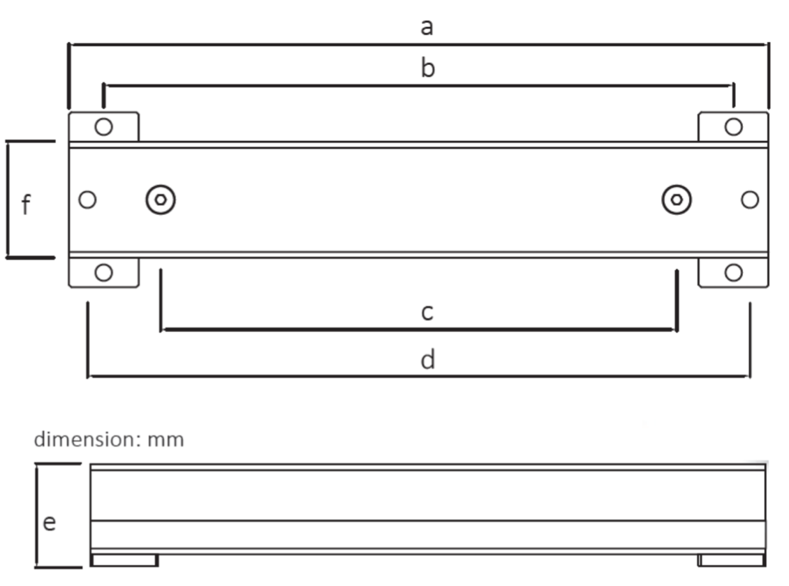 BT Ultra 24in load bar drawing with measurements